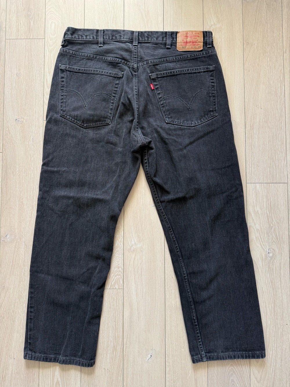 Vintage Levi’s 505 Jeans Mens 38x29 Black Regular Fit Straight Leg Jeans
